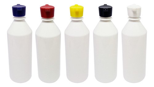 765 Frasco Plástico Branco Pet 500ml Tampa Rosca 2 Bico Cos - Imagem 2