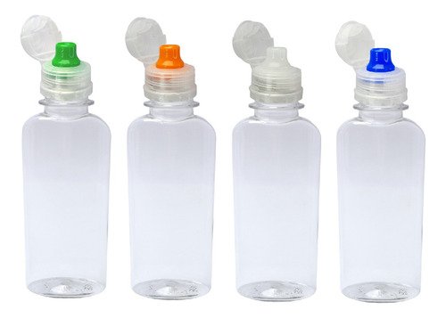 520 Frasco Plástico Cristal Pet 140ml Tam Sport Fliptop Aro