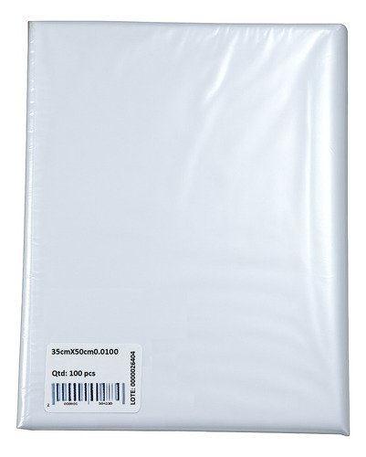 5 Pct Saco Plástico Transparente Pe 35x50 10 Micra C/ 100 - Imagem 2