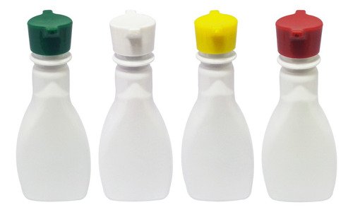 1323 Frasco Plástico Branco Pet 200ml Tampa Rosca 2 Bico Mol - Imagem 2
