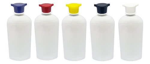 280 Frasco Plástico Branco Pet 400ml Tampa Rosca 2 Bico Min