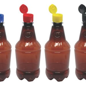 40 Frascos Plástico Âmbar Pet 500ml Batoque Fliptop Gr2