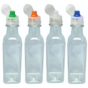 26 Frasco Plástico Cristal Pet 250ml Tampa Sport Fliptop Aze