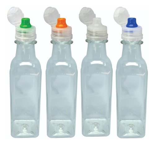 200 Frasco Cristal Pet 250ml Tampa Sport Fliptop Aze