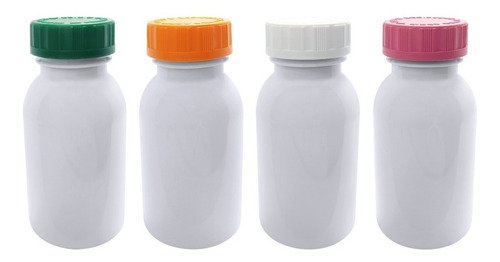 105 Frascos Plásticos Branco Pet 200ml Com Tampa Child Det - Imagem 2