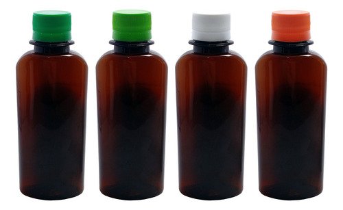 336 Frasco Plástico Ambar Pet 140ml Tampa S Batoque Aro - Imagem 2