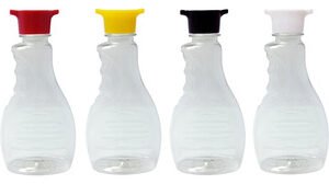 924 Frasco Plástico Cristal Pet 300ml Tampa Rosca 2 Bico Bor