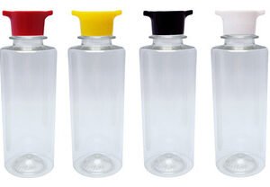 1590 Frasco Plástico Cristal Pet 200ml Tamp Rosca 2 Bico Cos