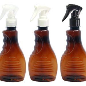 60 Frasco Plástico Ambar Pet 300ml Válvula Mini Gatilho Bor