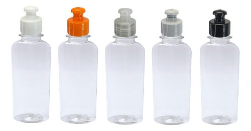 1705 Frasco Plástico Cristal Pet 140ml Tampa Pushpull Aro