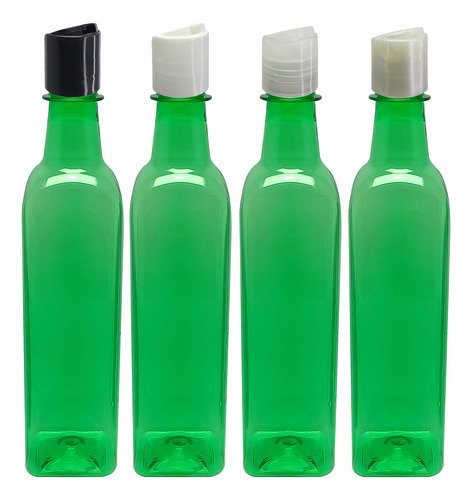128 Frascos Plástico Verde Pet 500ml Com Tampa Disktop Aze