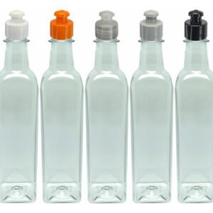 760 Frasco Plástico Cristal Pet 500ml Com Tampa Pushpull Aze