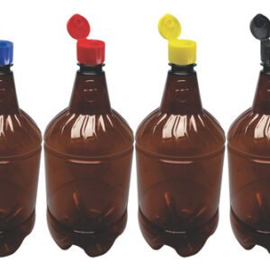 200 Frasco Plástico Âmbar Pet 1,5l Tampa Fliptop Batoque Gr2