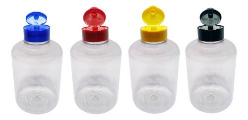 720 Frascos Plástico Cristal Pet 500ml Fliptop C/ Rosca Sup