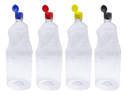 24 Frasco Plástico Cristal Pet 2l Tampa Fliptop Batoque Ama