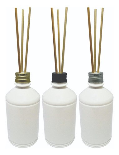 212 Frascos Plástico Branco 500ml Tampa Difusor Varetas Far
