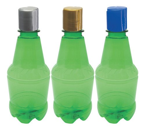 918 Frasco Plástico Verde Pet 300ml Com Tampa Disktop Gr2 - Imagem 4