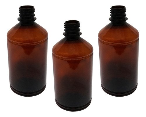 48 Frasco Plástico Ambar Pet 500ml Tampa Dosadora 30ml Far - Imagem 2