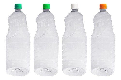 3 Frascos Plástico Cristal Pet De 2l Tampa S Batoque Ama - Imagem 2
