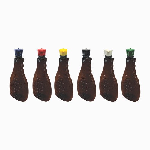 100 Frasco Plástico Âmbar Pet 500ml Tampa Rosca 2 Bico Bor - Imagem 2