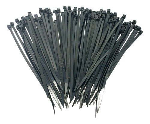 1 Pacote Abraçadeiras De Nylon Preta 2,5x200mm C/ 100 Unid