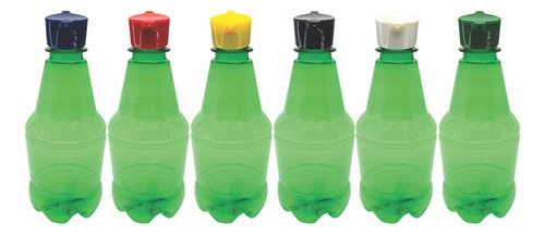 306 Frasco Plástico Verde Pet 300ml Com Tampa 2 Bico Gr2 - Imagem 2