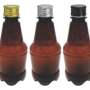 64 Frasco Plástico Âmbar Pet 300ml Com Tampa L Batoque Gr2