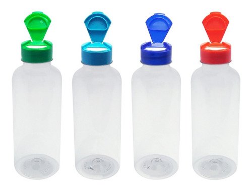 52 Frascos Plástico Cristal Pet 500ml Tampa Fliptop Cap Det - Imagem 2