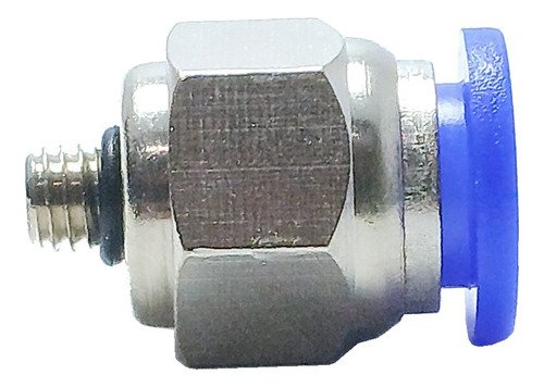 1 Conexão Pneumática Reta Macho Rosca M5 X Tubo 8mm