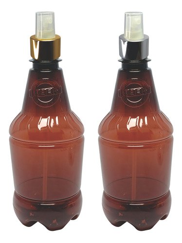 10 Frascos Plástico Âmbar Pet 500ml Válvula Spray L Gr2