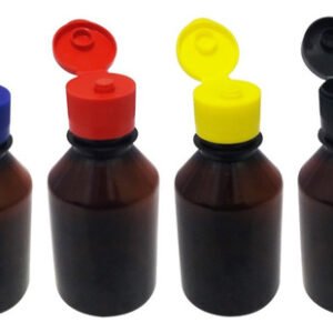 1694 Frascos Plásticos Âmbar Pet 150ml C/ Tampa Fliptop Far