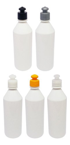 765 Frascos Plástico Branco Pet 500ml C/ Tampa Pushpull Cos - Imagem 3