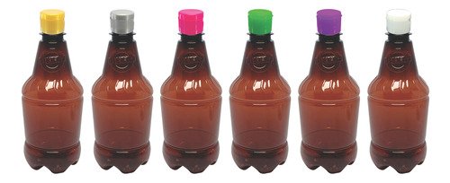 10 Frascos Plástico Âmbar Pet 500ml Batoque Fliptop Gr2 - Imagem 4