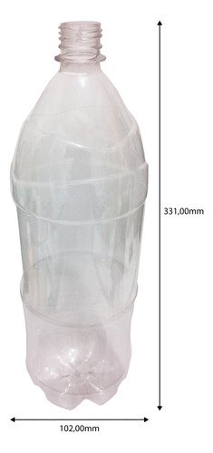 12 Frasco Plástico Cristal Pet 2l Tampa Alumínio S Ref - Imagem 4