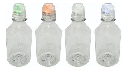 362 Frasco Plástico Cristal 250ml Pet Tamp Sport Fliptop Far - Imagem 2