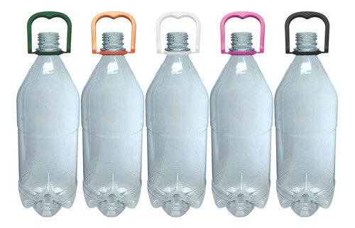 364 Frascos Plástico Cristal Pet 1l Com Alça 2 Dedos Agu - Imagem 2