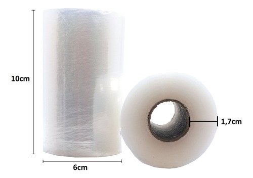 10 Unidades Fita Stretch 10cm Sem Cabo Aplicador 100m - Imagem 3