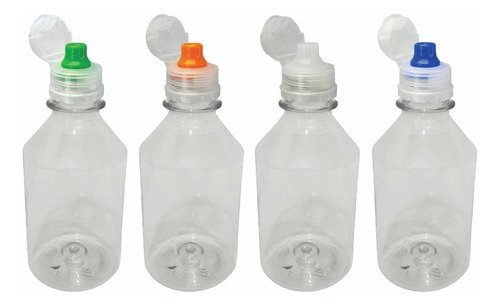 362 Frasco Plástico Cristal 250ml Pet Tamp Sport Fliptop Far