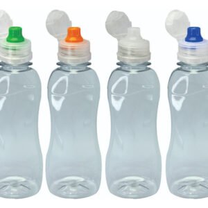 30 Frasco Plástico Cristal 250ml Pet Tampa Sport Fliptop Cat