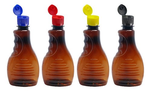 280 Frascos Plástico Ambar Pet 300ml Fliptop Batoque Bor