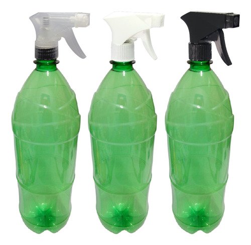 2 Frasco Plástico Verde Pet 2l Com Válvula Gatilho Ref