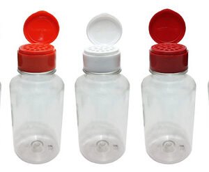 22 Frascos Plástico Cristal Pet 240ml Tampa Peneira Sup