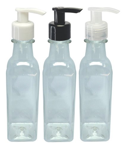 24 Frasco Plástico Cristal 250ml Válvula Bico Pato S Aze