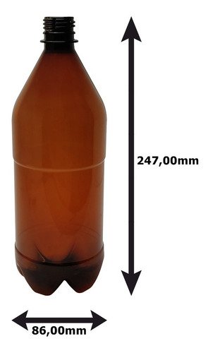 364 Frascos Plástico Âmbar Pet 1l Vazios Sem Tampas Agu - Imagem 2