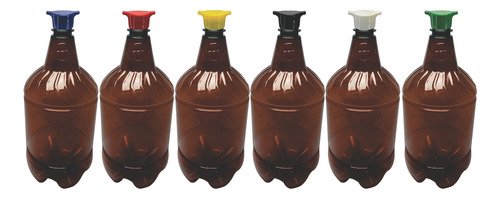 30 Frascos Plástico Âmbar Pet 1,5l Tampa Rosca 2 Bico Gr2