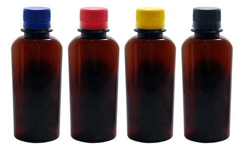 336 Frasco Plástico Ambar Pet 140ml Tampa S Batoque Aro