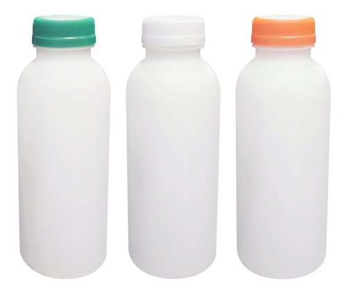 16 Frascos Plástico Branco Pet 400ml Tampa Rosca Lacre Det - Imagem 2