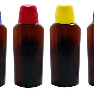 336 Frasco Plástico Ambar Pet 140ml Tampa Dosadora 20ml Aro