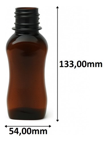 2541 Frasco Plástico Ambar Pet 120ml Sem Tampa Cat - Imagem 2