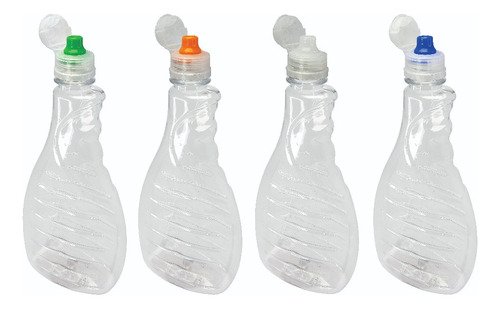 12 Frascos Plástico Cristal Pet 500ml Squeeze Sport